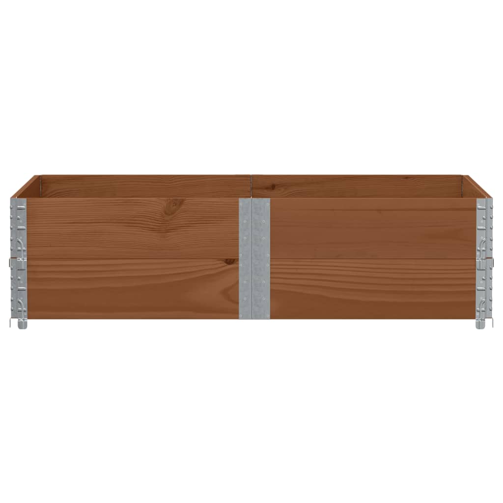 VIDAXL Palletopzetranden 2 ST 150x100 cm Festkiefernkiefernbraun