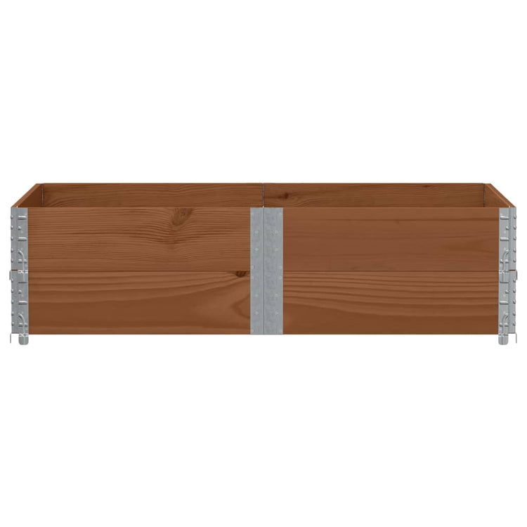 VIDAXL Palletopzetranden 2 ST 150x100 cm Festkiefernkiefernbraun