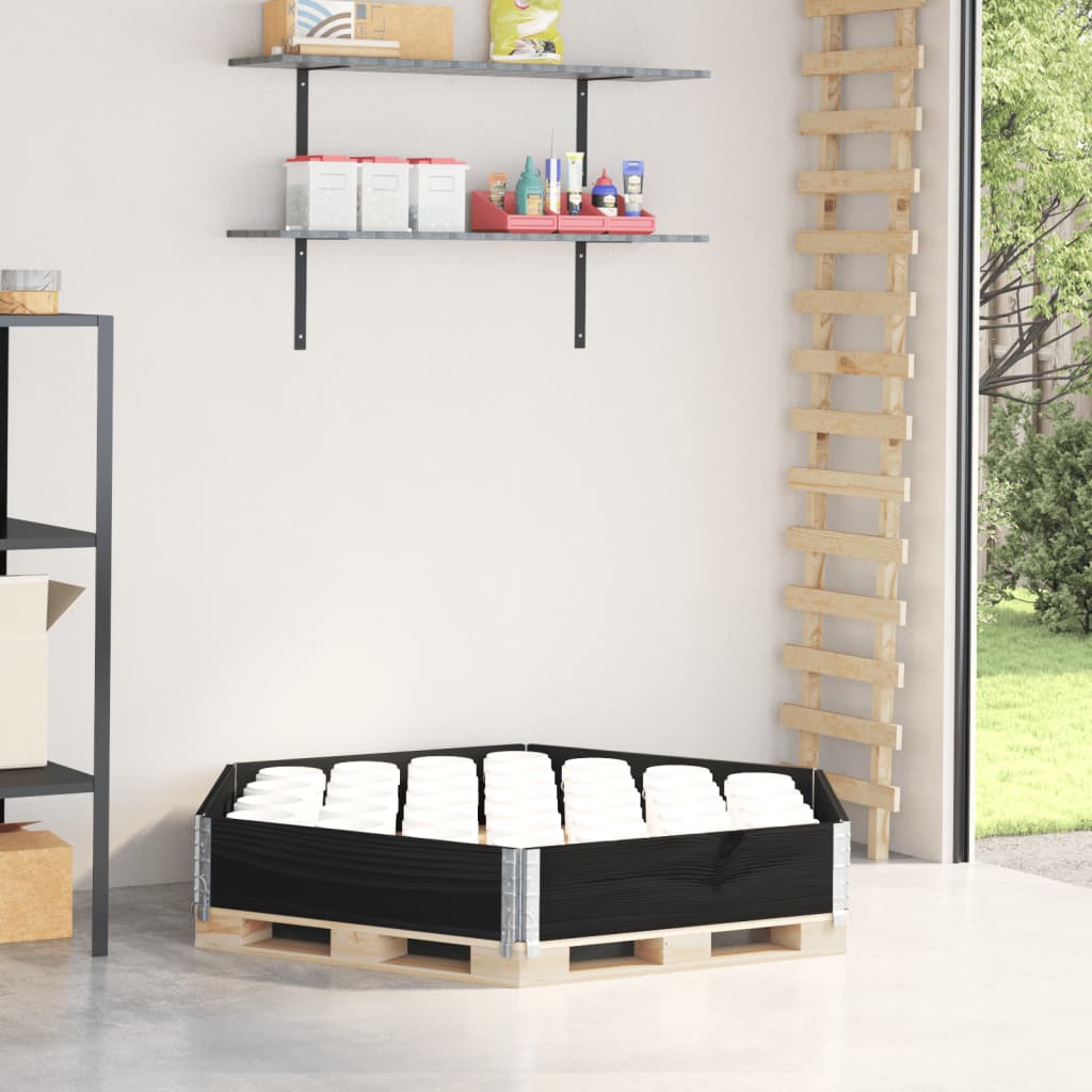 VIDAXL erhöhte Pflanzer hexagonal 160x160 cm Kiefernholz schwarz