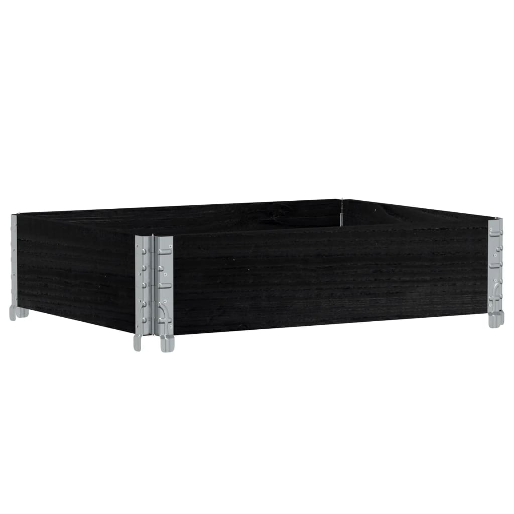 VIDAXL -Planungsbox 80x60 cm Festkiefer schwarz