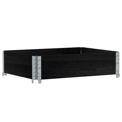 VIDAXL -Planungsbox 80x60 cm Festkiefer schwarz