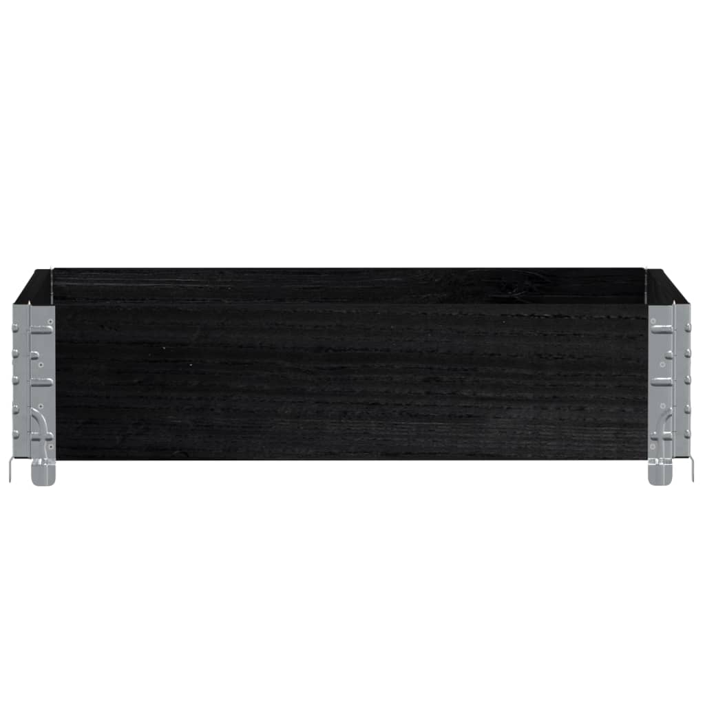 VIDAXL -Planungsbox 80x60 cm Festkiefer schwarz
