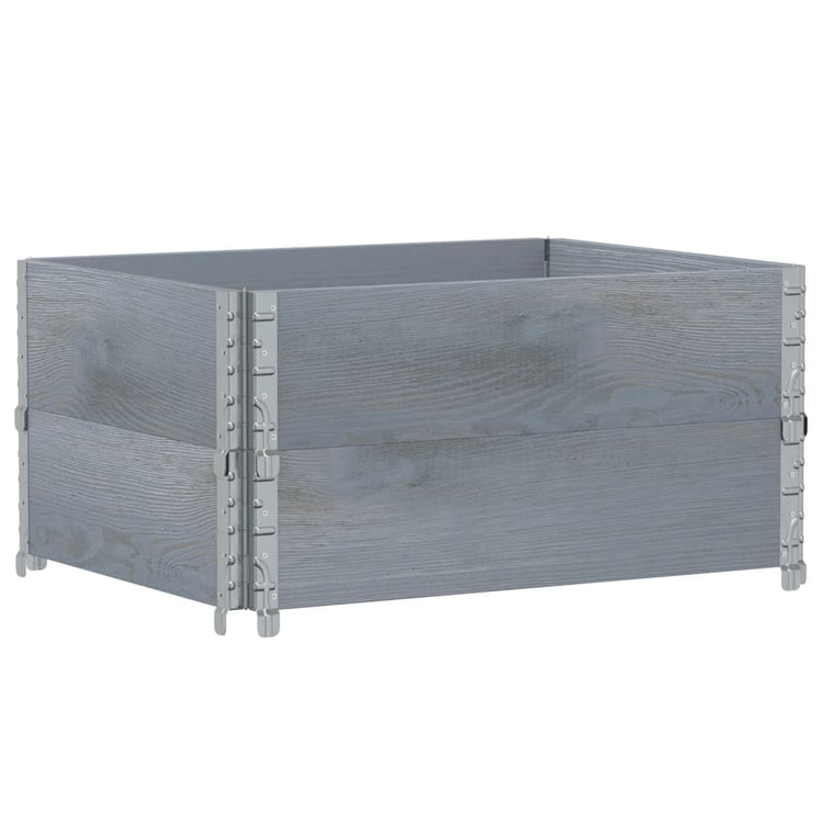 Vidaxx Pflanzgefäß 80x60 cm massives Kiefernholz grau