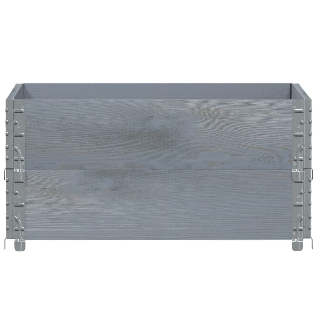 Vidaxx Pflanzgefäß 80x60 cm massives Kiefernholz grau