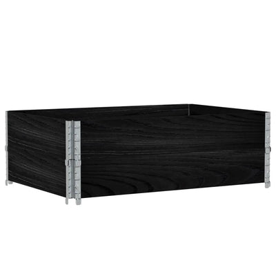 VIDAXL -Planungsbox 120x80 cm Festkiefer schwarz