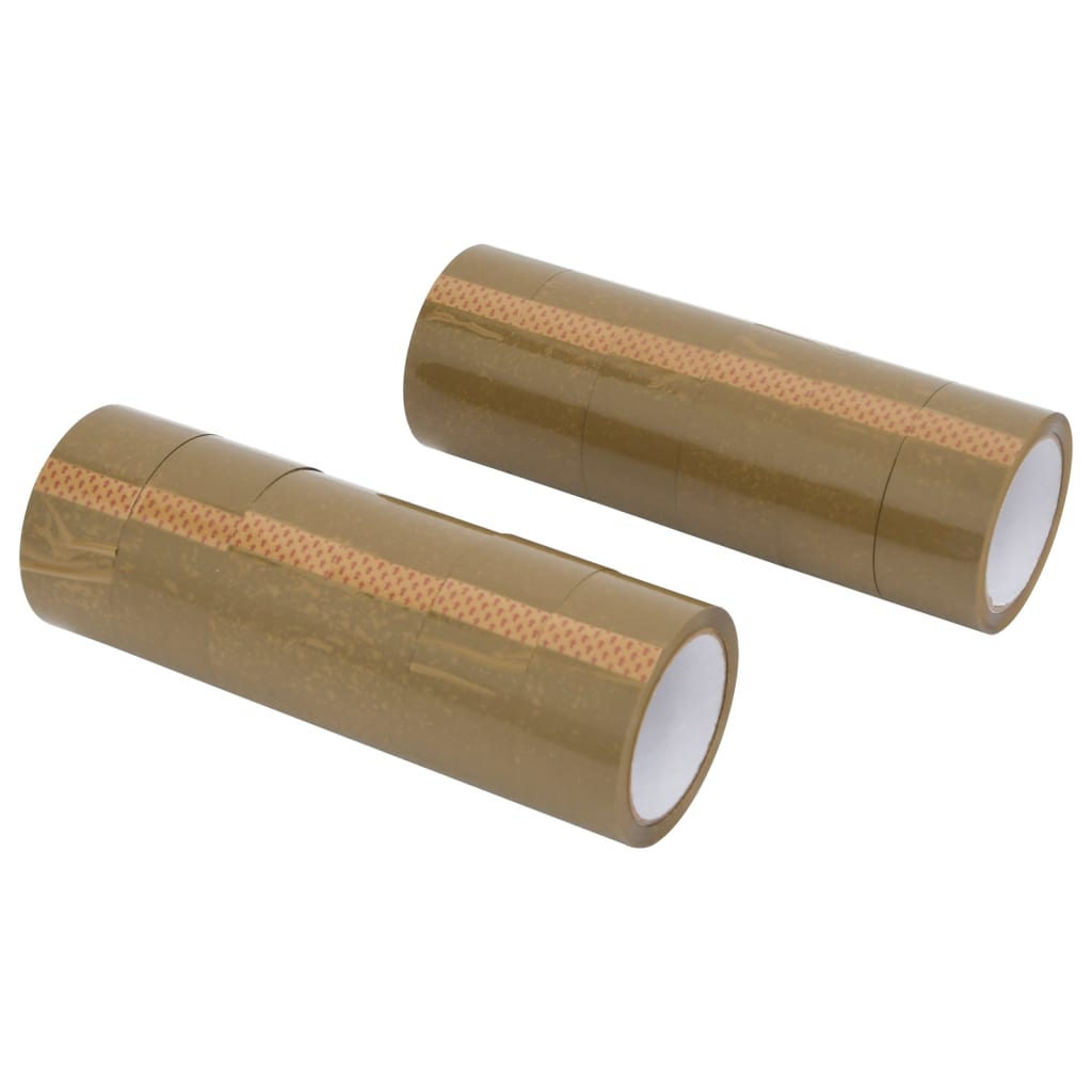 Vidaxl Verpackungsbänder 12 Stück 48 mm x 66 m braun