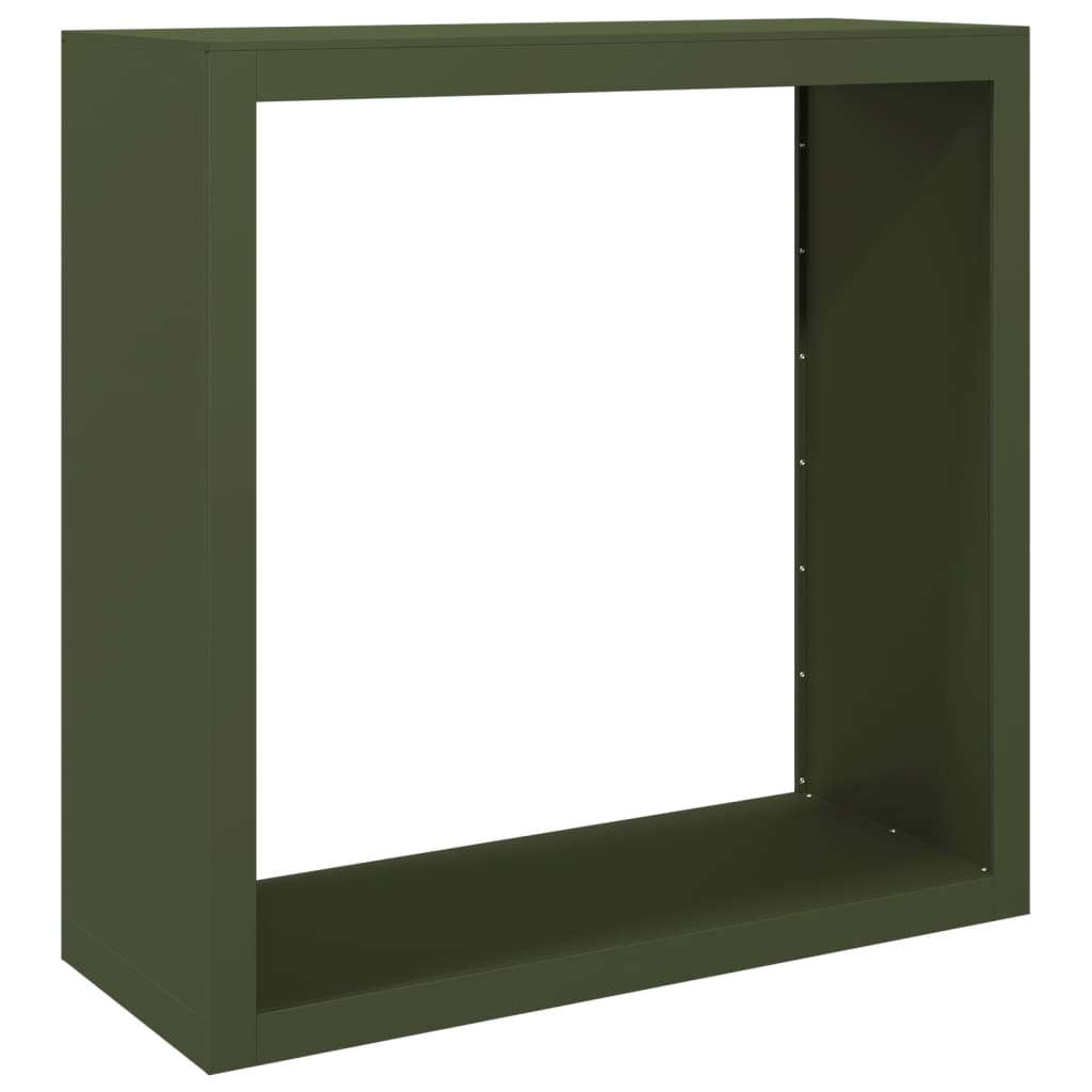 Vidaxl -Kamin 100x40x100 cm Stahlgrün