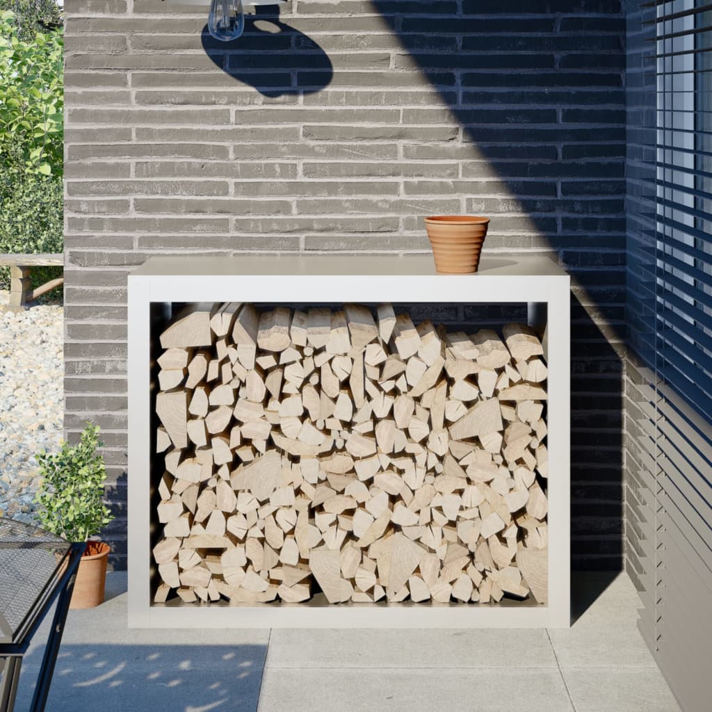 Vidaxl Kamin 100x40x80 cm Stahlweiß