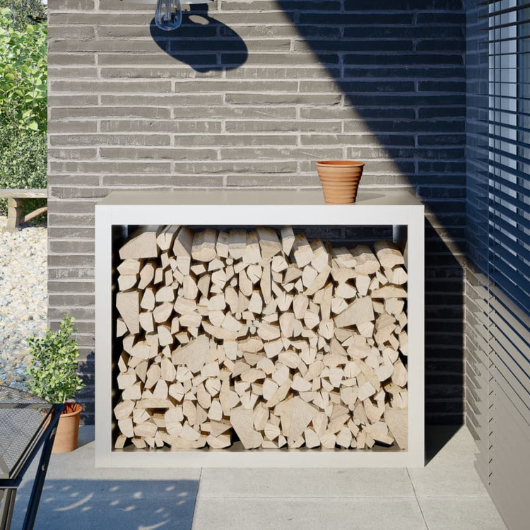 Vidaxl Kamin 100x40x80 cm Stahlweiß