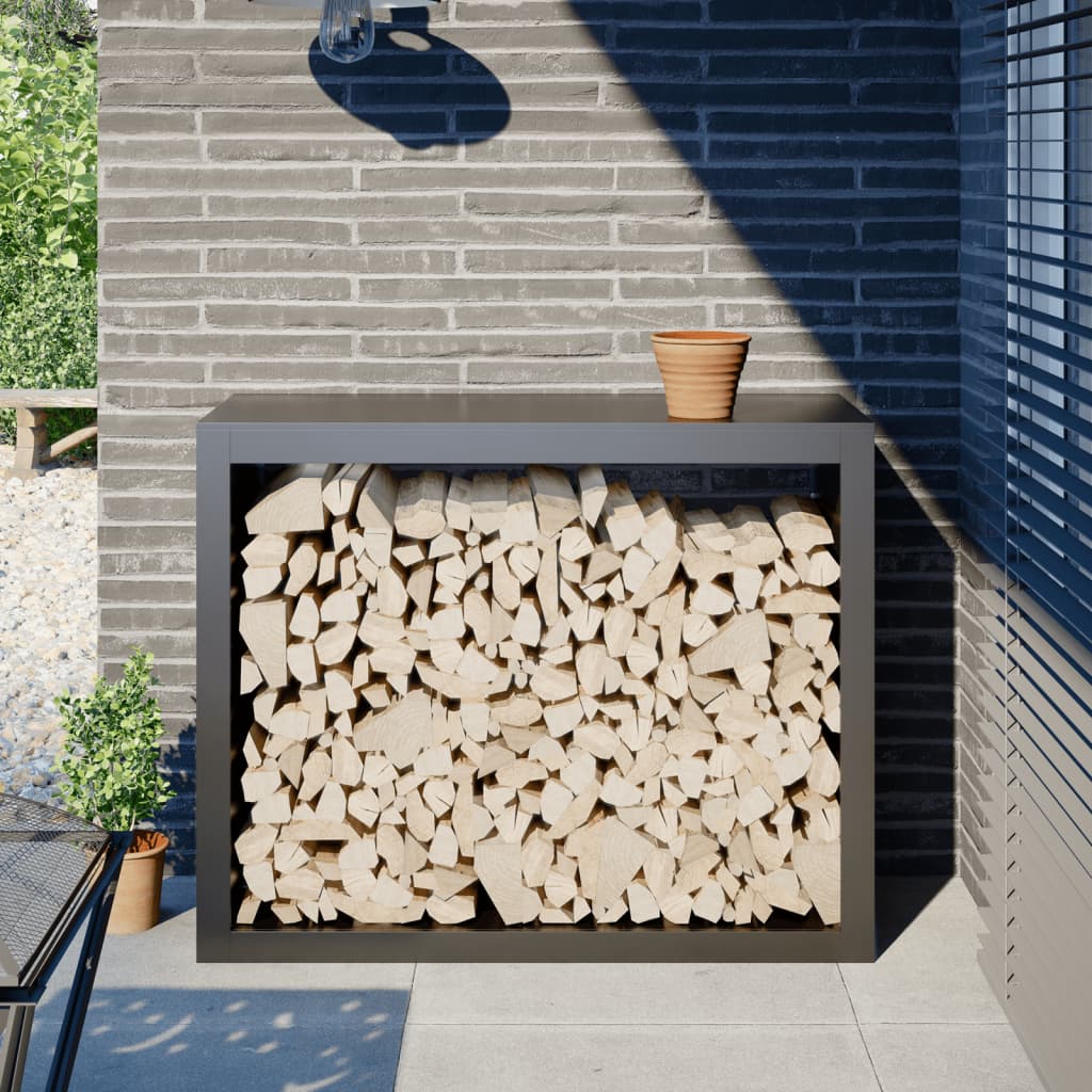 VIDAXL -Kamin 100x40x80 cm Stahl Anthrazit -ausgelöst