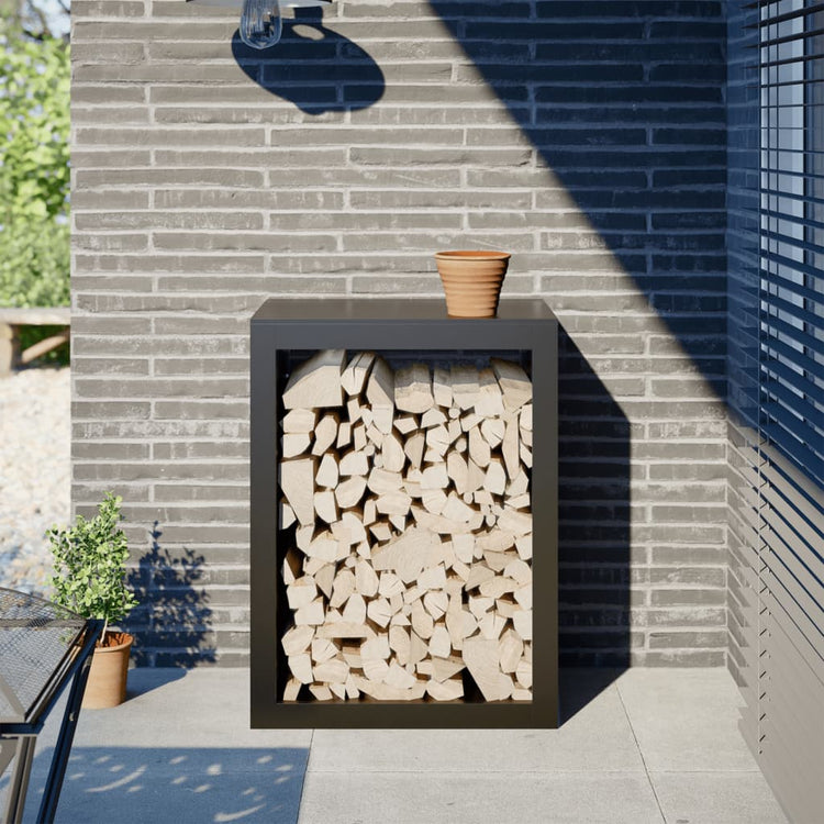 Vidaxl Kamin 60x40x80 cm Stahlschwarz