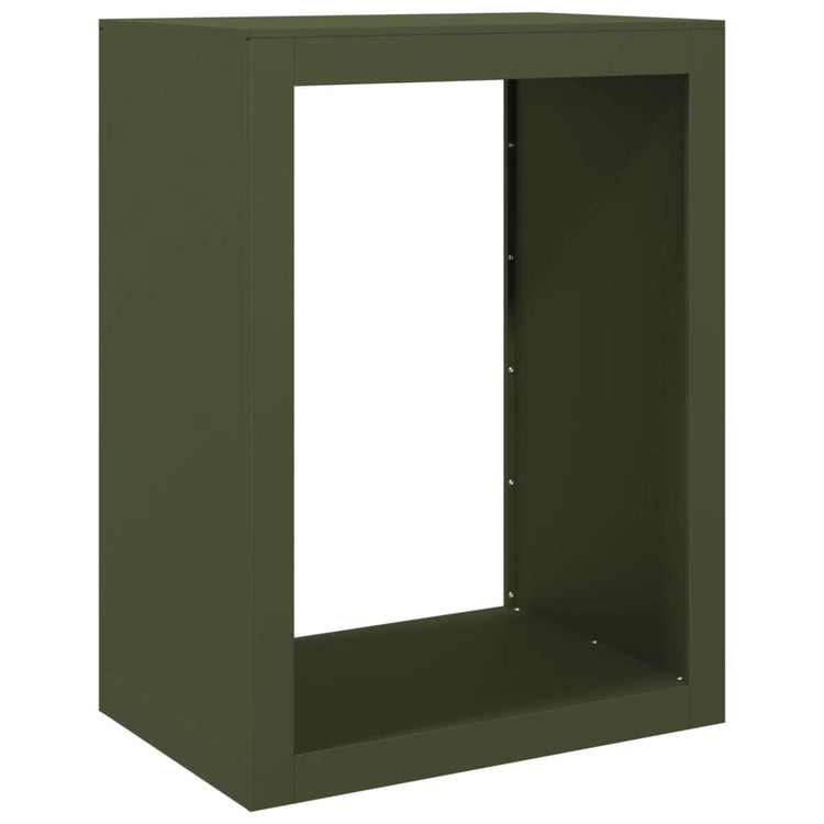 Vidaxl -Kamin 60x40x80 cm Stahlgrün