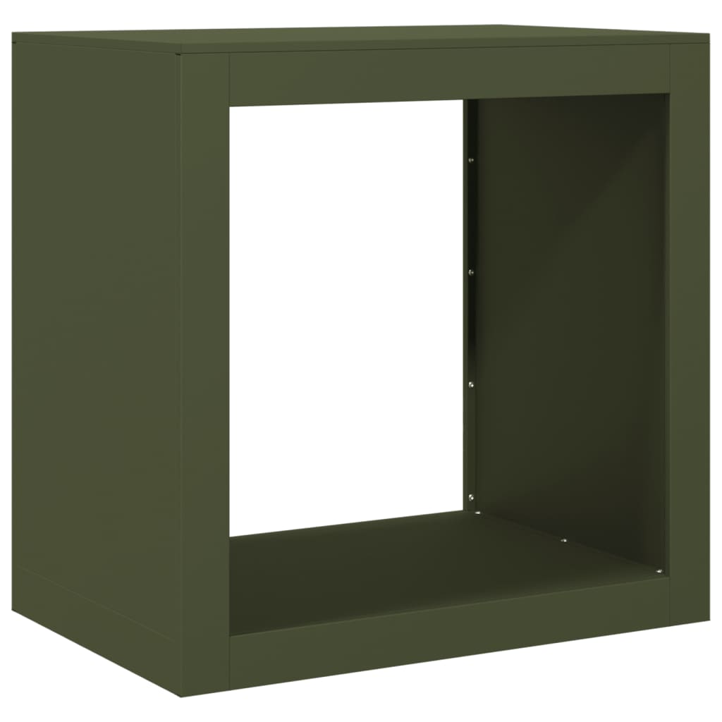 Vidaxl -Kamin 60x40x60 cm Stahlgrün