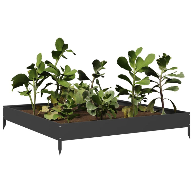 VIDAXL -Pflanzer vermehrte 100x100x18,5 cm Stahl