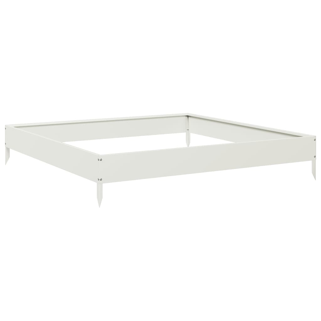 VIDAXL -Planungsbox Erhöht 100x100x18,5 cm Stahlweiß