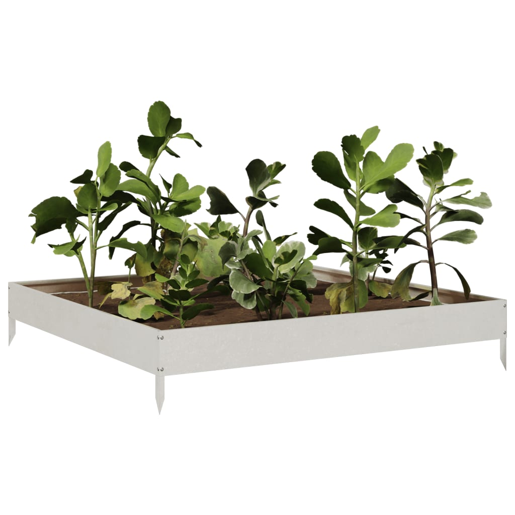 VIDAXL -Pflanzer erhoben 100x100x18,5 cm Edelstahl
