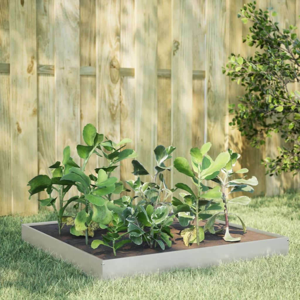 VIDAXL -Pflanzer erhoben 100x100x18,5 cm Edelstahl