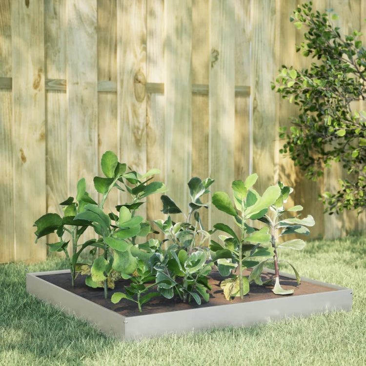 VIDAXL -Pflanzer erhoben 100x100x18,5 cm Edelstahl