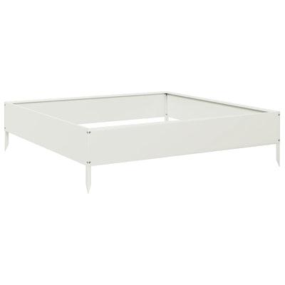 Vidaxl Pflanzer Einfügen 100x100x26 cm Stahlweiß