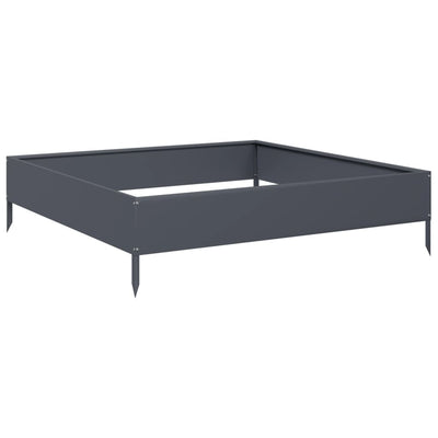 VIDAXL -Pflanzer erhoben 100x100x26 cm Stahl Anthrazit -gelenkt