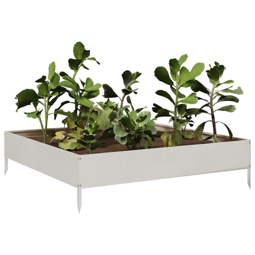 VIDAXL -Pflanzer erhoben 100x100x26 cm Edelstahl
