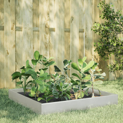 VIDAXL -Pflanzer erhoben 100x100x26 cm Edelstahl