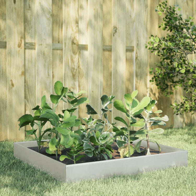 VIDAXL -Pflanzer erhoben 100x100x26 cm Edelstahl