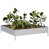 VIDAXL -Pflanzer erhoben 100x100x26 cm verzinkter Stahl