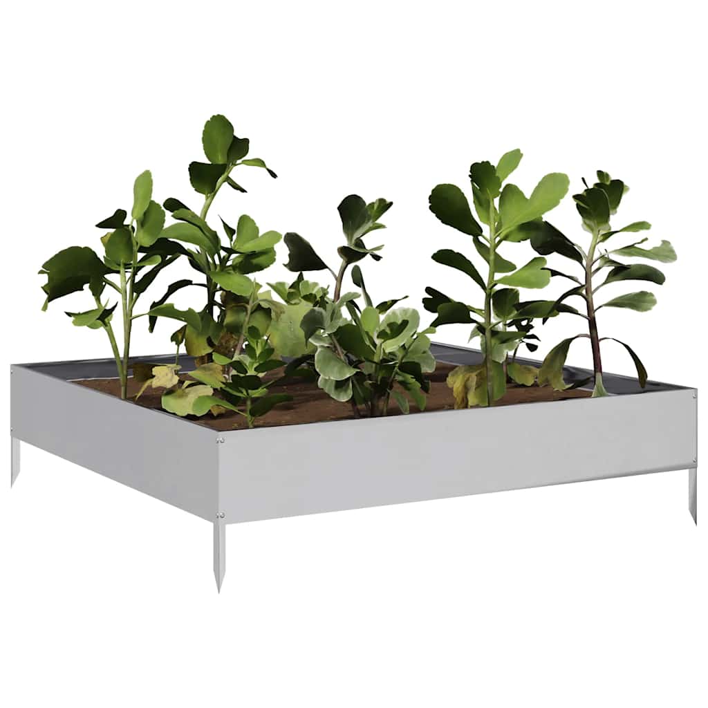 VIDAXL -Pflanzer erhoben 100x100x26 cm verzinkter Stahl