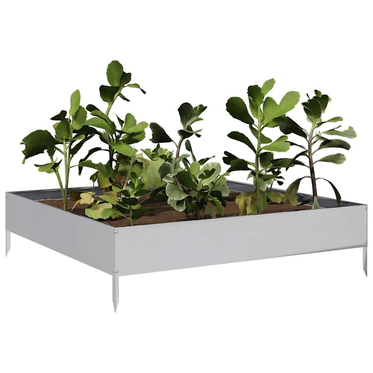 VIDAXL -Pflanzer erhoben 100x100x26 cm verzinkter Stahl