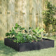 VIDAXL -Pflanzer vermehrte 100x100x33,5 cm Stahl Anthrazit -geläutet