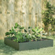 VIDAXL -Pflanzer erhoben 100x100x33,5 cm Stahl Olivengrün