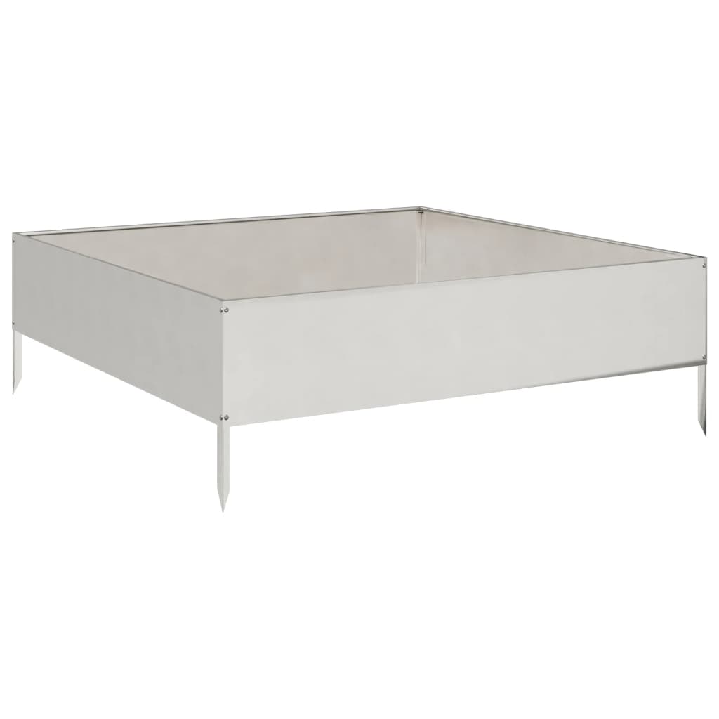 VIDAXL -Pflanzer erhoben 100 x 100 x 33,5 cm Edelstahl