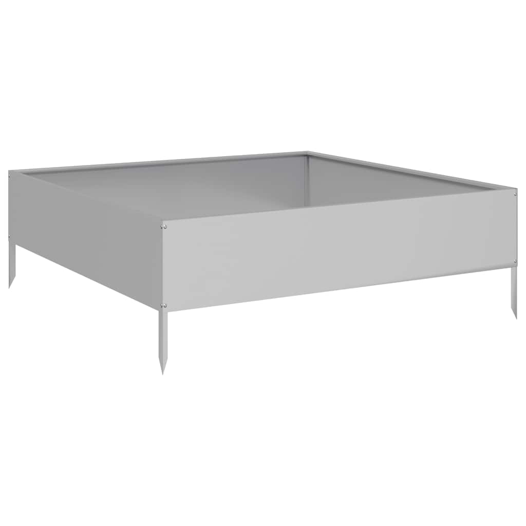 VIDAXL -Pflanzer vermehrte 100x100x33,5 cm verzinkter Stahl