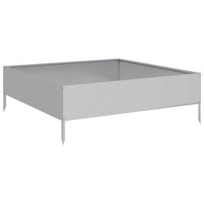 VIDAXL -Pflanzer vermehrte 100x100x33,5 cm verzinkter Stahl