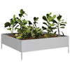 VIDAXL -Pflanzer vermehrte 100x100x33,5 cm verzinkter Stahl
