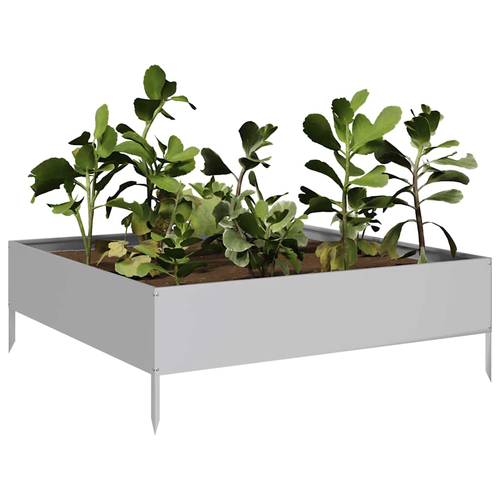 VIDAXL -Pflanzer vermehrte 100x100x33,5 cm verzinkter Stahl