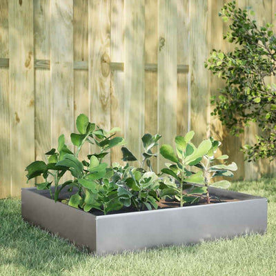 VIDAXL -Pflanzer vermehrte 100x100x33,5 cm verzinkter Stahl