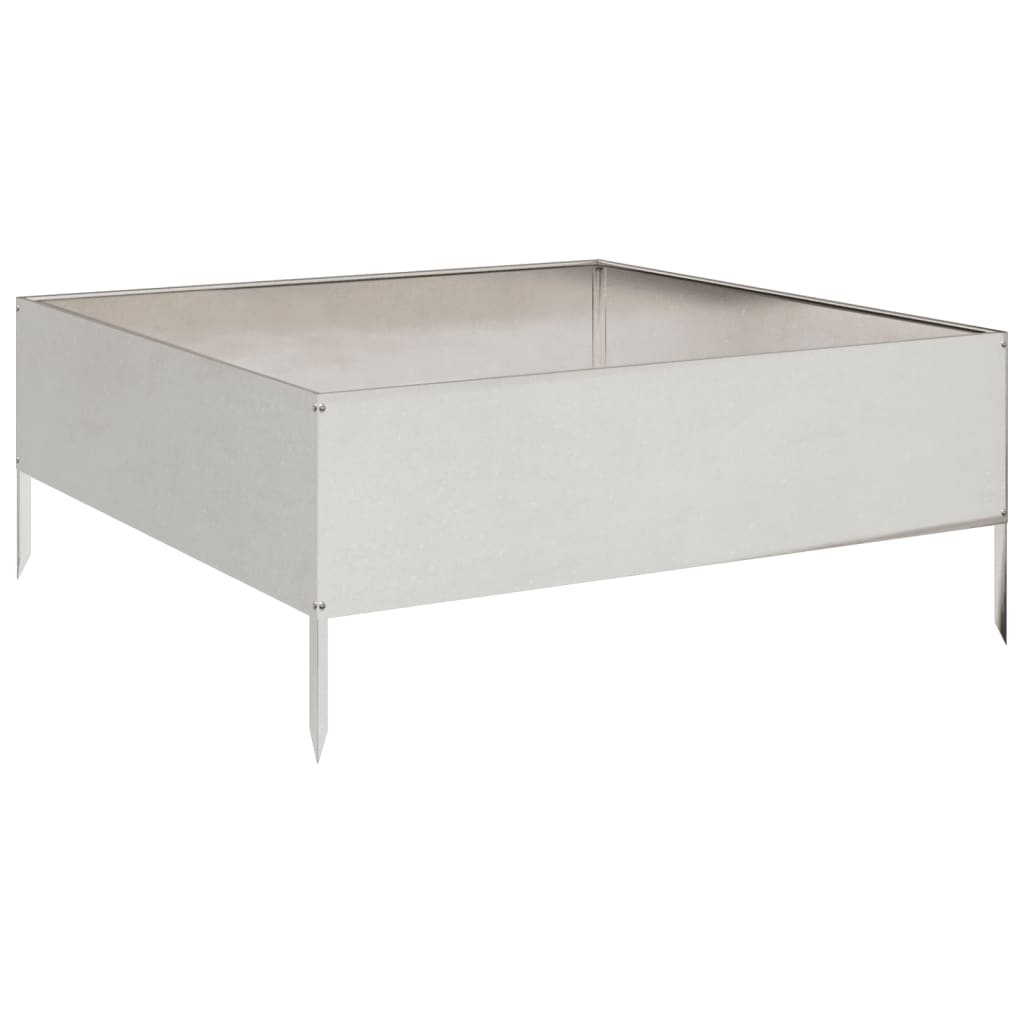 VIDAXL -Pflanzer erhoben 100x100x25 cm Edelstahl