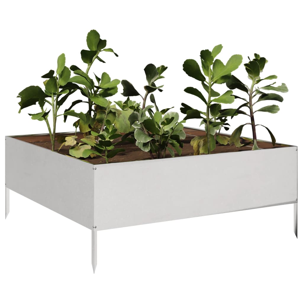 VIDAXL -Pflanzer erhoben 100x100x25 cm Edelstahl