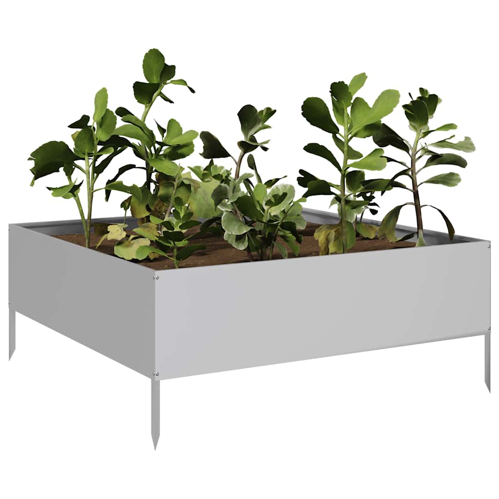 VIDAXL -Pflanzer erhoben 100x100x25 cm verzinkter Stahl