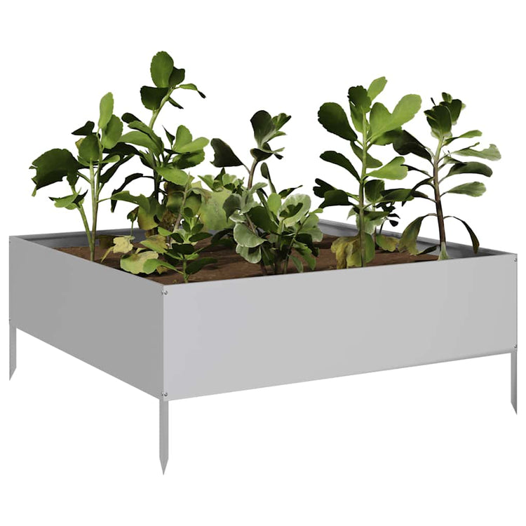 VIDAXL -Pflanzer erhoben 100x100x25 cm verzinkter Stahl