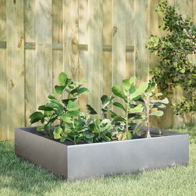 VIDAXL -Pflanzer erhoben 100x100x25 cm verzinkter Stahl