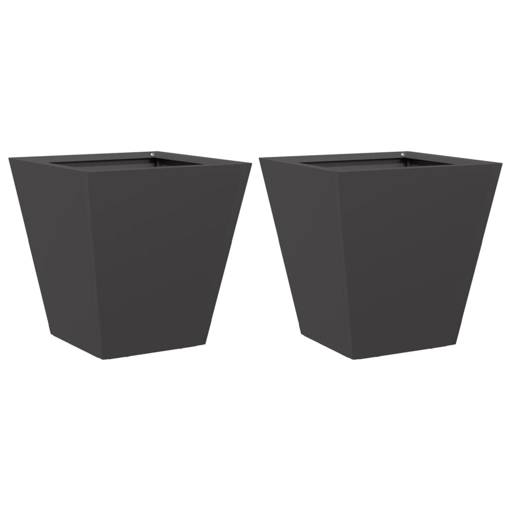 Vidaxl Pflanzer 2 ST 30x30x30 cm Stahlschwarz