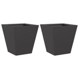 Vidaxl Pflanzer 2 ST 30x30x30 cm Stahlschwarz - afbeelding 2