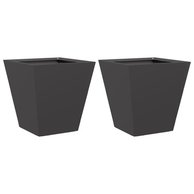 Vidaxl Pflanzer 2 ST 30x30x30 cm Stahlschwarz