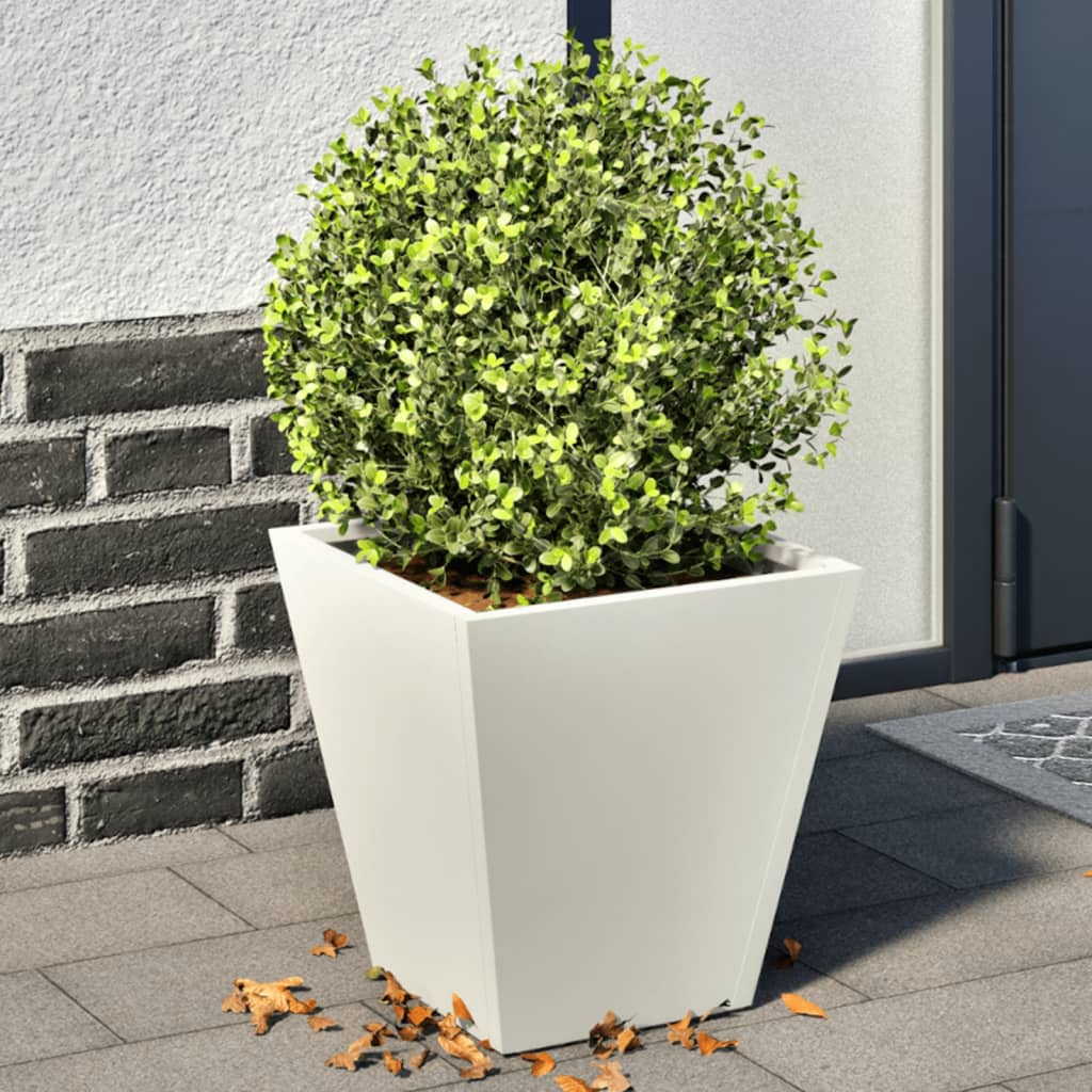 Vidaxl -Pflanzer 2 ST 30x30x30 cm Stahlweiß