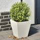Vidaxl -Pflanzer 2 ST 30x30x30 cm Stahlweiß