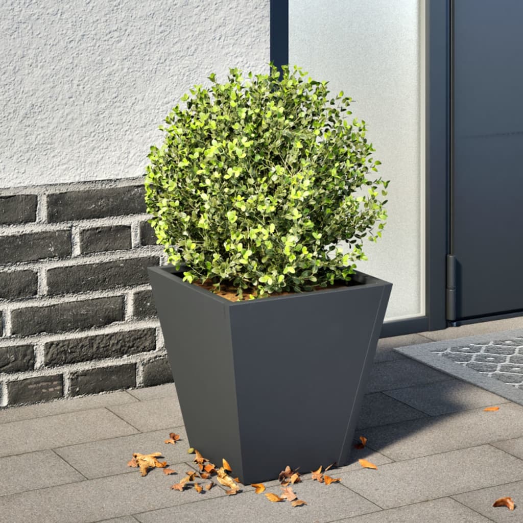 Vidaxx Pflanzgefäß 30x30x30 cm Stahl Anthrazit