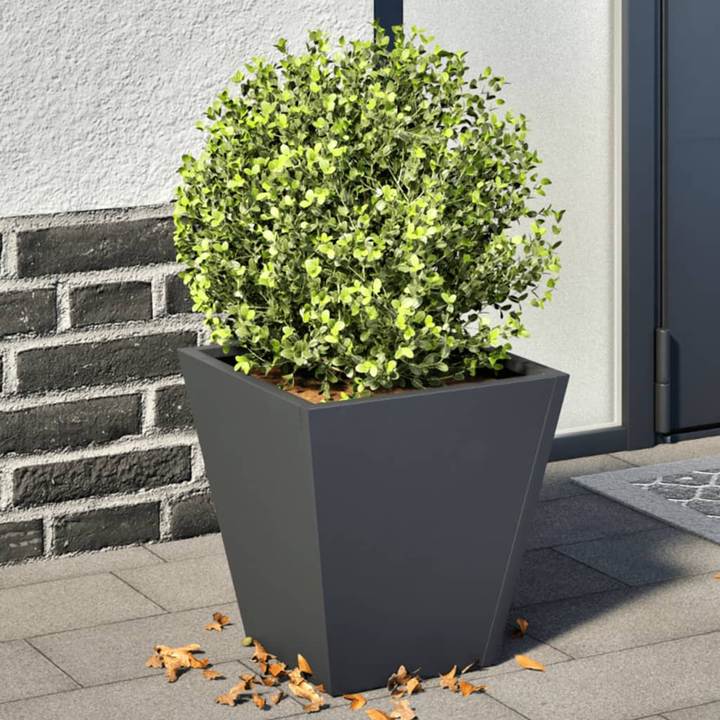 VIDAXL -Pflanzer 2 ST 30x30x30 cm Stahl Anthrazit -geläutet